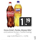 Coca-Cola oder Fanta oder Mezzo Mix Angebote bei Hieber Schopfheim für 1,19 €