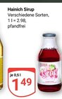 Sirup im Angebot bei GLOBUS in Kaarst Sirup Angebote von Hainich bei GLOBUS Kaarst für 1,49 €
