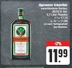 Aktuelles Jägermeister Kräuterlikör Angebot bei EDEKA in Nürnberg ab 11,99 €