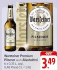 Aktuelles Premium Pilsener auch Alkoholfrei Angebot bei EDEKA in Pforzheim ab 3,49 €