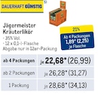 Jägermeister Kräuterlikör Angebote bei Metro Neustadt für 26,99 €