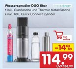 Wassersprudler DUO titan Angebote von SodaStream bei Netto Marken-Discount Völklingen für 114,99 €