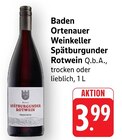 Spätburgunder Rotwein trocken im Angebot bei EDEKA in Rastatt Spätburgunder Rotwein trocken Angebote von Baden Ortenauer Weinkeller bei EDEKA Rastatt für 3,99 €