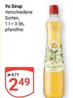 Sirup im Angebot bei GLOBUS in Willich Sirup Angebote von Yo bei GLOBUS Willich für 2,49 €