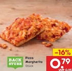 Pizza Margherita im Angebot bei Netto Marken-Discount in Rheda-Wiedenbrück Pizza Margherita Angebote von BACK STUBE bei Netto Marken-Discount Rheda-Wiedenbrück für 0,79 €