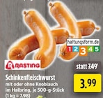 Schinkenfleischwurst mit Knoblauch Angebote von Rasting bei EDEKA Gelsenkirchen für 3,99 €