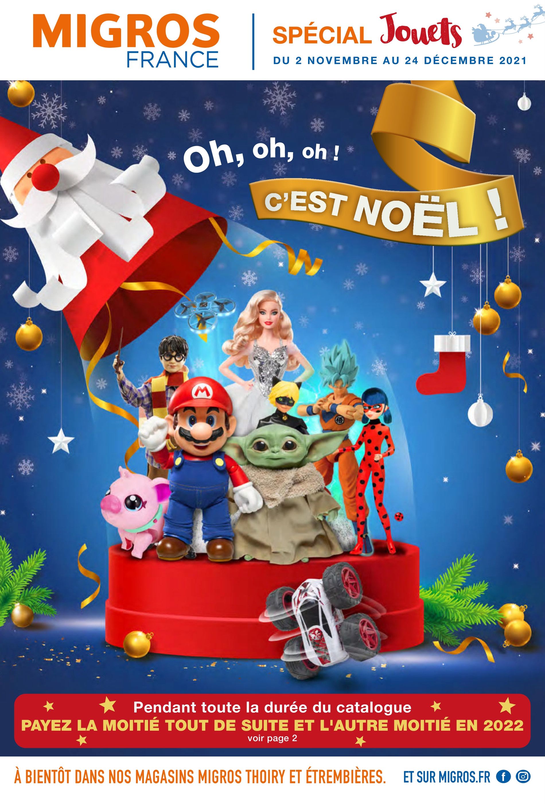 Catalogue Migros France à Ambilly, avec 72 pages Prospectus Migros France à Ambilly, "Oh, oh, oh ! C'est Noël !", 72 pages, 02/11/2021 - 24/12/2021