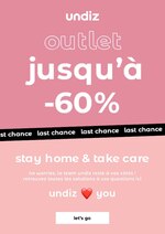 Catalogue Undiz "Outlet jusqu'à -60%", 1 pages, à Toulon, 06/04/2020 - 01/05/2020 Prospectus Undiz "Outlet jusqu'à -60%", 1 pages, à Toulon, 06/04/2020 - 01/05/2020