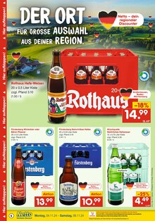 Bier im Netto Marken-Discount Prospekt "DER ORT, AN DEM DU IMMER AUSGEZEICHNETE PREISE FINDEST." mit 6 Seiten (Lahr (Schwarzwald))