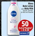Body Lotion oder Body Milk im Angebot bei EDEKA in Bergheim Body Lotion oder Body Milk Angebote von Nivea bei EDEKA Bergheim