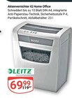 Aktenvernichter IQ Home Office Angebote von Leitz bei GLOBUS Amberg für 69,99 €