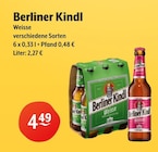 Weisse Angebote von Berliner Kindl bei Getränke Hoffmann Oranienburg für 4,49 €