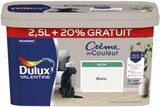 Castorama Succieu - Promo Peinture (d) Crème de Couleur satin blanc 2,5 L Promo Peinture (d) Crème de Couleur satin blanc 2,5 L à 39,90 € dans le catalogue Castorama à Succieu