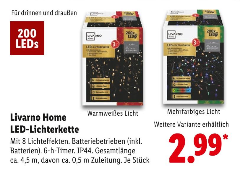 LED-Lichterkette Warmweißes Licht