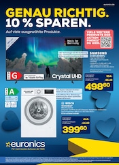 Fernseher im EURONICS Prospekt in Goch Aktueller EURONICS Prospekt mit Fernseher, "GENAU RICHTIG. 10% SPAREN.", Seite 1