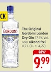 The Original Gordon’s London Dry Gin oder alkoholfrei Angebote von Gordon's bei EDEKA Neuwied für 9,99 €