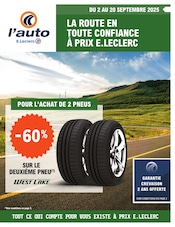 Prospectus E.Leclerc à Saint-Herblain, "LA ROUTE EN TOUTE CONFIANCE À PRIX E.LECLERC", 12 pages de promos valables du 02/09/2025 au 20/09/2025