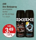Deo Bodyspray im V-Markt Prospekt Deo Bodyspray von AXE im aktuellen V-Markt Prospekt für 3,49 €