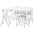 Aktuelles Tisch+4 Klappstühle/außen weiß/weiß/grau Angebot bei IKEA in Bottrop ab 189,99 €