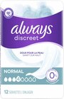 Serviettes incontinence discreet - ALWAYS à 3,19 € dans le catalogue Casino Supermarchés