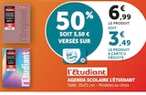 Agenda scolaire - L'ÉTUDIANT - Super U à Bourges Agenda scolaire - L'ÉTUDIANT en promo chez Super U Bourges à 3,49 €