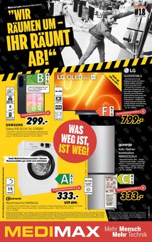 Kühlschrank im MEDIMAX Prospekt "WIR RÄUMEN UM - IHR RÄUMT AB!" mit 8 Seiten (Eberswalde)