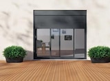 Promo Baie aluminium coulissante grise + volet roulant motorisé H. 215 x L. 180 cm à 689,00 € dans le catalogue Brico Dépôt à Montauban