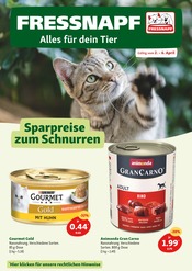 Aktueller Fressnapf Zoohandlung Prospekt in Teltow und Umgebung, "Alles für dein Tier" mit 26 Seiten, 02.04.2024 - 06.04.2024