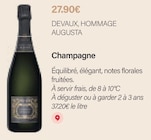 Champagne Hommage Augusta - Devaux - Monoprix Forum Des Halles Champagne Hommage Augusta - Devaux à 27,90 € dans le catalogue Monoprix Forum Des Halles
