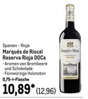 Reserva Rioja DOCa von Marqués de Riscal für 12,96 € bei METRO im Angebot Reserva Rioja DOCa von Marqués de Riscal im aktuellen METRO Prospekt