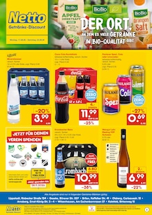 Coca Cola im Netto Marken-Discount Prospekt "DER ORT, AN DEM DU IMMER AUSGEZEICHNETE PREISE FINDEST." mit 2 Seiten (Lippstadt)