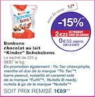 Bonbons chocolat au lait - Kinder Schokobons dans le catalogue Monoprix
