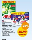 Universal-Pulver oder All in 1 Color Pods Angebote von ARIEL bei Penny-Markt Altenburg für 16,99 €