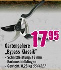 Hornbach Bornheim - Gartenschere "Bypass Klassik" Angebot im Prospekt Gartenschere "Bypass Klassik" bei Hornbach im Bornheim Prospekt für 17,95 €