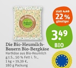 Bio-Bergkäse von Die Bio-Heumilch-Bauern im aktuellen tegut Prospekt für 3,49 €