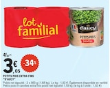 Petits Pois Extra Fins - D'AUCY en promo chez E.Leclerc Petits Pois Extra Fins - D'AUCY dans le catalogue E.Leclerc