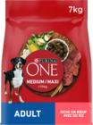 CROQUETTES POUR CHIEN ADULTE MEDIUM/MAXI AU BOEUF PURINA ONE - PURINA - Auchan Hypermarché à Cannes CROQUETTES POUR CHIEN ADULTE MEDIUM/MAXI AU BOEUF PURINA ONE - PURINA en promo chez Auchan Hypermarché Cannes à 16,79 €
