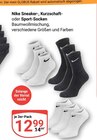 Sneaker-, Kurzschaft- oder Sport-Socken im Angebot bei GLOBUS in Gera Sneaker-, Kurzschaft- oder Sport-Socken Angebote von Nike bei GLOBUS Gera für 12,99 €
