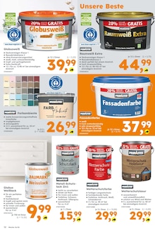 Farbe im aktuellen Globus-Baumarkt Prospekt (Mönchengladbach) Farbe im Globus-Baumarkt Prospekt "Immer eine Idee besser" mit 16 Seiten (Mönchengladbach)