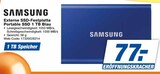 Aktuelles Externe SSD-Festplatte Portable SSD 1 TB Blau Angebot bei expert in Wolfsburg ab 77,00 €