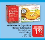Das Original Echte Thüringer Kartoffelpuffer Angebote von Heichelheimer bei Marktkauf Leipzig für 1,99 €