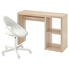 Schreibtisch und Stuhl Eicheneff wlas/weiß im Angebot bei IKEA in Braunschweig Schreibtisch und Stuhl Eicheneff wlas/weiß Angebote von KALLAX / LOBERGET bei IKEA Braunschweig für 99,98 €