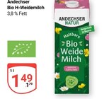 Bio H-Weidemilch im Angebot bei GLOBUS in Plauen Bio H-Weidemilch Angebote von Andechser bei GLOBUS Plauen für 1,49 €