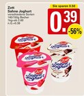 Sahne Joghurt im Angebot bei WEZ in Bad Oeynhausen Sahne Joghurt Angebote von Zott bei WEZ Bad Oeynhausen für 0,39 €
