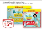 Windeln Big Economy Pack Angebote von Pampers bei GLOBUS Mannheim für 15,95 €