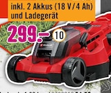 Aktuelles Akku-Rasenmäher „GP-CM 36/450 (2x 4,0 Ah)“ Angebot bei Hornbach in Ingolstadt ab 299,00 €