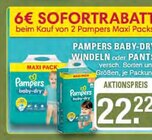 Pampers Baby-Dry Windeln oder Pants Angebote von Pampers bei EDEKA Haltern am See für 22,22 €