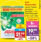 Waschmittel XXL im Angebot bei Netto Marken-Discount in Cuxhaven Waschmittel XXL Angebote von Ariel bei Netto Marken-Discount Cuxhaven für 19,99 €