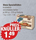 Vollkornbrot im V-Markt Prospekt Spezialitäten Knäckebrot von Wasa im aktuellen V-Markt Prospekt für 1,49 €