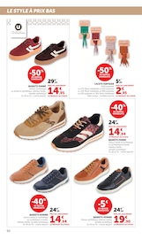 Promos Chaussures Homme dans le catalogue "LES 20 JOURS PLUS" de Hyper U Chaussures Homme en promo dans le catalogue Hyper U à la page 50